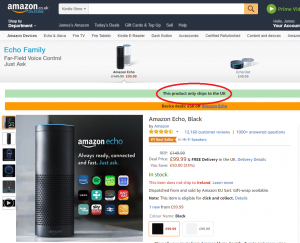 Amazon Echo UK Only